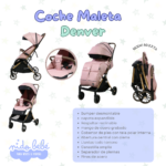 Coche Maleta para bebe modelo DENVER - ROSADO - Imagen 2