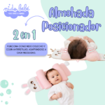 ALMOHADA 2 EN 1 POSICIONADOR PARA BEBE - COLOR ROSA - Imagen 2