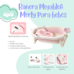 BAÑERA PLEGABLE MERLY - ROSADO - Imagen 2