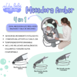 Mecedora Eléctrica Baby CAM Amber 4 en 1 - Color Gris - Imagen 2