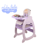 Silla carpeta de comer de bebe modelo gato color lila