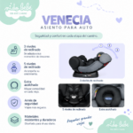SILLA DE AUTO PARA BEBE VENECIA - NEGRO - Imagen 2
