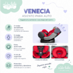 SILLA DE AUTO PARA BEBE VENECIA - ROJO - Imagen 2