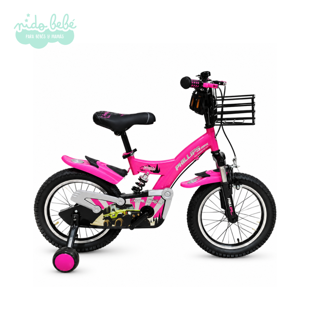 BICI AHORA 16 FUCSIA BICICLETA VORT CON RESORTE ARO 16 - FUCSIA - Imagen 1
