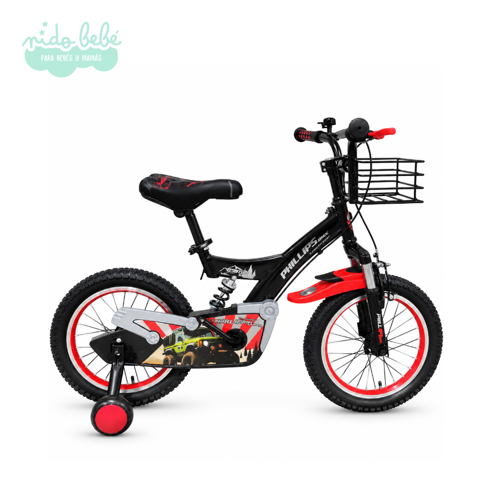 BICI AHORA 16 ROJO BICICLETA VORT CON RESORTE ARO 16 - ROJO - Imagen 1