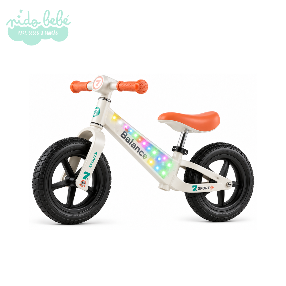 BICI BALANCE BLANCO Bicicleta Infantil Balance LED - Blanco - Imagen 1