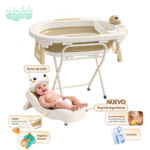BAÑERA PEGABLE AQUABU CON RACK - BEIGE
