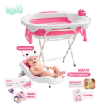 BAÑERA PEGABLE AQUABU CON RACK - ROSADA
