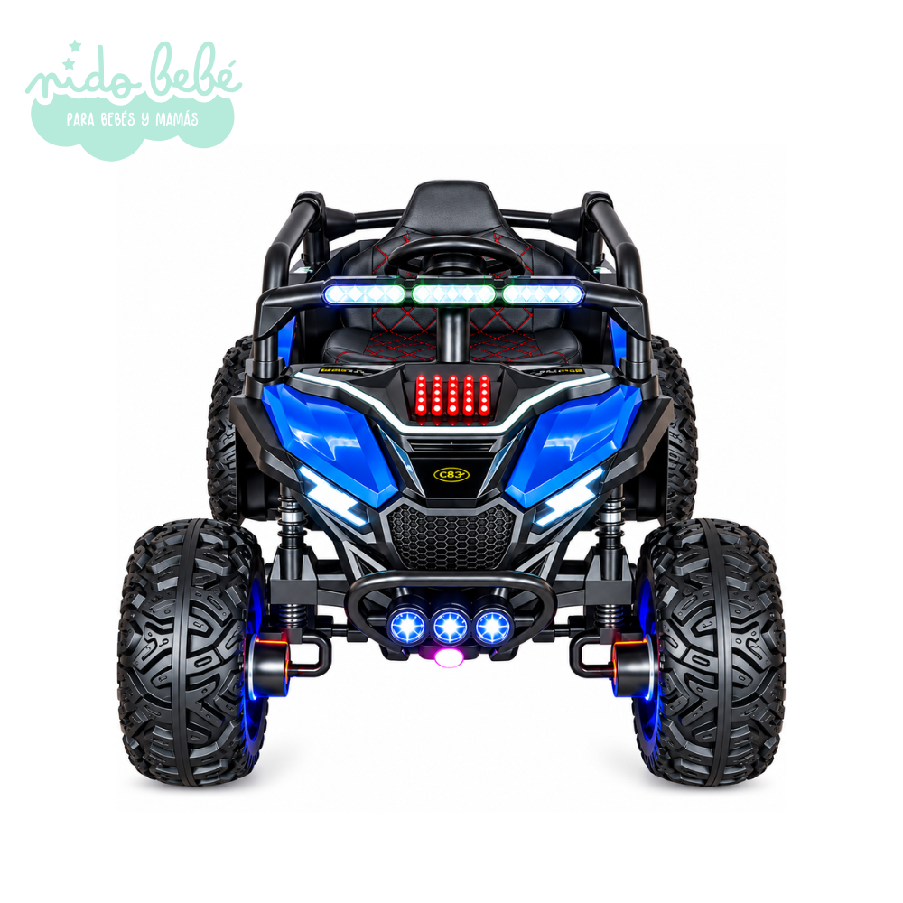 CARRITO A BATERIA AZUL CUATRIMOTO MINI KANAN A BATERIA - AZUL - Imagen 1