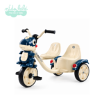 TRICICLO DINO DOBLE ASIENTO  PARA NIÑO - AZUL