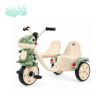 TRICICLO DINO DOBLE ASIENTO  PARA NIÑO - VERDE