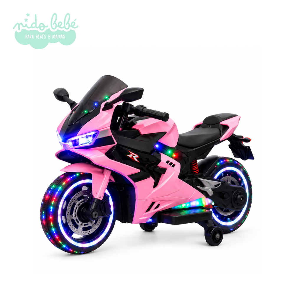 MOTOBAT HONDA_ROSA MOTO A BATERIA MODELO HONDA - ROSADO - Imagen 1