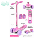 SCOOTER INFANTIL OKA TRUCK - LILA Y ROSA