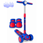 SCOOTER INFANTIL OKA LIGTH BLUETOOTH - AZUL CON ROJO
