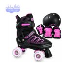 PATIN 4 RUEDAS HIDRAULICO (TALLA L 37 - 40) NEGRO CON ROSADO