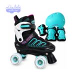 PATIN 4 RUEDAS HIDRAULICO (TALLA M 34 - 37) NEGRO CON TURQUESA