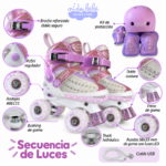 PATIN 4 RUEDAS HIDRAULICO  (TALLA M 34-37) FROZEN MORADO - Imagen 2