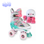 PATIN 4 RUEDAS HIDRAULICO  (TALLA M 34-37)  UNICORNIO VERDE AGUA