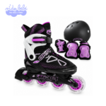 PATIN LINEAL OKA REGULABLE  (TALLA L 37-40 ) - BLANCO CON LILA