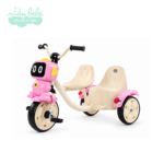 TRICICLO ROBOT DOBLE ASIENTO PARA NIÑA - ROSADO