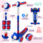 SCOOTER AVIONCITO BLUETOOTH Y ACCESORIOS - ROJO Y AZUL