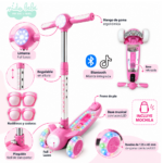 SCOOTER AVIONCITO BLUETOOTH Y ACCESORIOS - ROSADO
