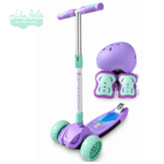 SCOOTER INFANTIL CARRITO - MORADO CON TURQUESA