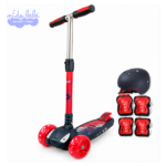 SCOOTER INFANTIL CARRITO - NEGRO CON ROJO