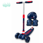 SCOOTER INFANTIL MAXI OKA EQUIPADO - AZUL CON ROJO
