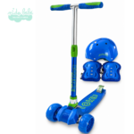 SCOOTER INFANTIL MAXI OKA EQUIPADO - AZUL CON VERDE