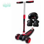 SCOOTER INFANTIL MAXI OKA EQUIPADO - NEGRO CON ROJO