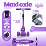 SCOOTER INFANTIL OXIE PRO MAXI - NEGRO CON VERDE - Imagen 2
