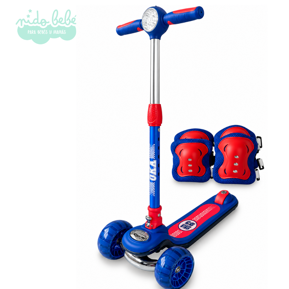 SCOOTER OKA AZUL CON ROJO SCOOTER INFANTIL OKA SPORT - AZUL CON ROJO - Imagen 1
