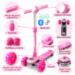 SCOOTER INFANTIL OKA SPORT - NEGRO CON ROSADO - Imagen 2