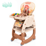 SILLA DE COMER CARPETA MODELO PANDA - BEIGE