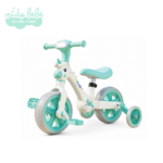 TRICICLO INFANTIL UNICORNIO 3 EN 1 -  VERDE AGUA